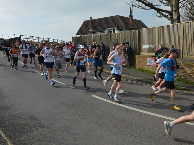 Action in the 2026 Hastings Half Marathon