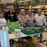 Littlehampton mayor Maralyn May with the food drive team at Morrisons in Littlehampton