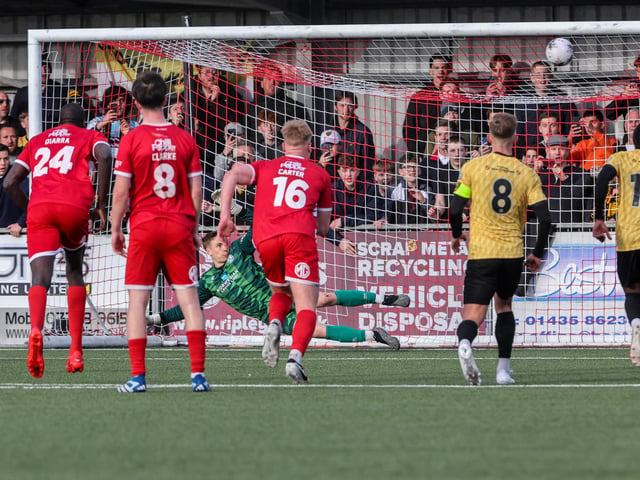Action from Eastbourne Borough's 5-1 home loss to Maidstone in the National League South