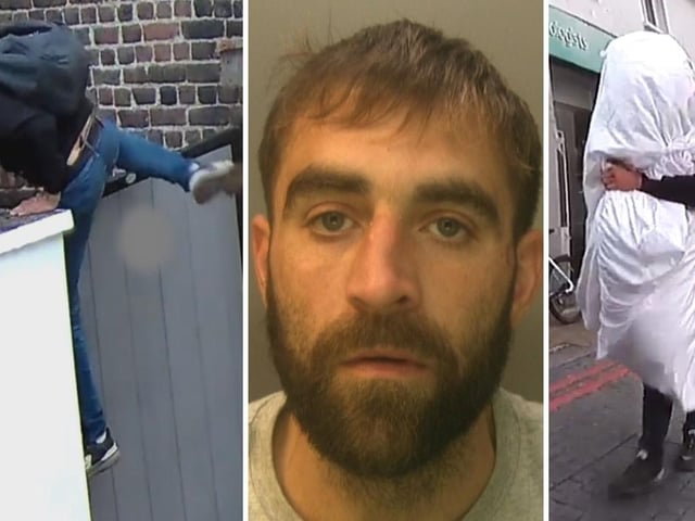 Steven Convey has been sentenced after he pleaded guilty to committing a series of burglaries in Brighton. Between July 20 and August 2, both residential properties and businesses were targeted in St Nicholas Road, Kensington Street, Queens Place, Ditchling Road and Kings Road. During police enquiries, CCTV uncovered Convey's brazen offending, often committed during daylight hours. In one incident on July 20, Convey was found to have prowled St Nicholas Road in Brighton, trying to find an unsecured property. He entered a communal door and was confronted by a resident, before going on to fabricate a story of being at the wrong address. A short while later, a nearby property was burgled and had their car stolen. Convey was found to have been the man responsible. Four days later, Convey broke into another property and stole multiple items including a TV. He hailed down a workman who was driving along London Road, asking them if they could give him and 'his TV' a lift to his address. Of course, the TV was not his. Following police enquiries, Convey was linked to the series, and he was tracked down and arrested in London on August 4. When he was searched, a number of items were found on Convey, including jewellery stolen during recent burglaries. Convey, 35, of Hythe Road, Kent, was charged the following day with five counts of burglary and theft, one count of burglary, other than a dwelling, two counts of attempted burglary, theft of a motor vehicle, attempted theft of a motor vehicle, and for fraud by false representation. He appeared at Lewes Crown Court on September 3 where he pleaded guilty to all charges. He was remanded into custody ahead of his sentencing. At Lewes Crown Court on October 9, Convey was jailed for three years.