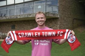 Crawley Town have announced the signing of experienced striker Adam Campbell from Gateshead. Picture courtesy of Crawley Town FC