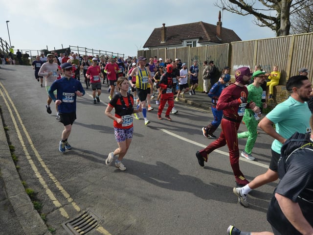 Action in the 2026 Hastings Half Marathon