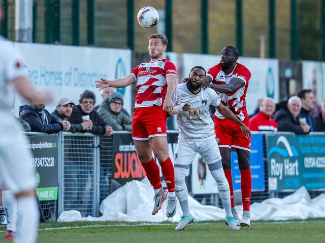 Action from Eastbourne Borough's visit to Weston-super-Mare in National League South