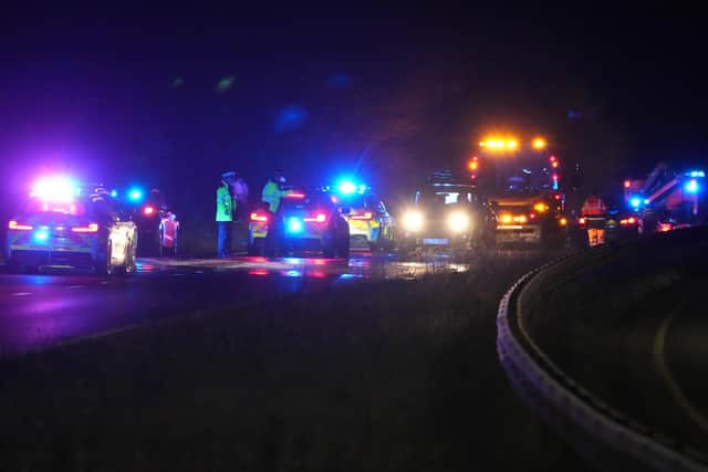 Sussex Police said a car collided with a police car assisting with a broken down vehicle on the A27. Photo: Eddie Mitchell