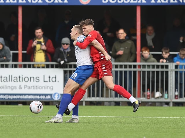 Action and goal celebrations from Worthing FC's 3-2 National South win over Havant and Waterlooville at Woodside Road