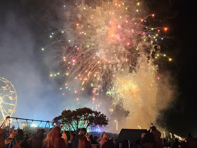 The fireworks display still went ahead