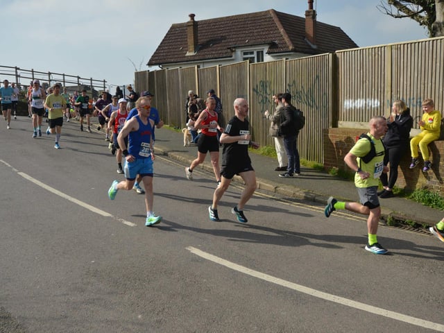 Action in the 2026 Hastings Half Marathon