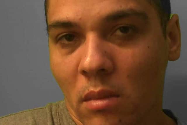 Lloyd Collins, 30, unemployed, of Montpelier Road, was sentenced to a total of 15 years at Chichester Crown Court on Monday 18 July, having previously admitted 11 offences, all committed in Brighton. Picture courtesy of Sussex Police