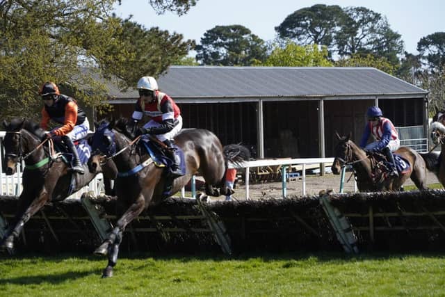 April jump racing at sunny Fontwell Park