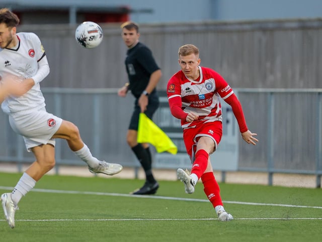 Action from Eastbourne Borough's 0-0 draw at Truro City
