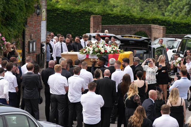 The procession continued along the coast to John Street Police Station, finishing at The Downs Crematorium.