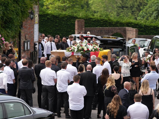 The procession continued along the coast to John Street Police Station, finishing at The Downs Crematorium.