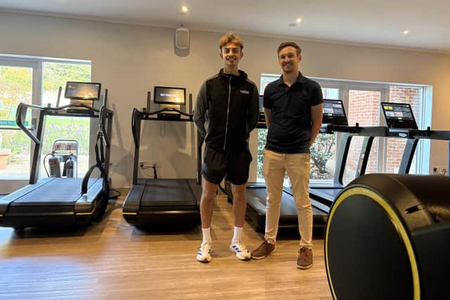 Personal trainer and wellbeing co-ordinator Olly Munt with Craig Browne Club Manager at the Goodwood gym. Photo: Gary Shipton