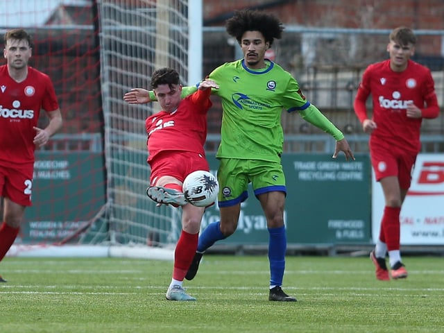 Action from Worthing v Braintree in National League South