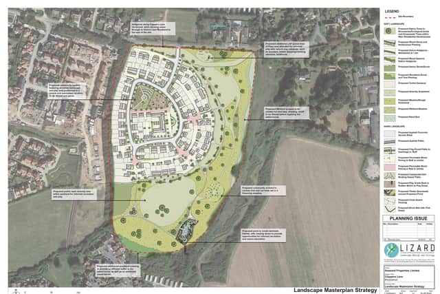 Plans for the Clappers Lane development.
