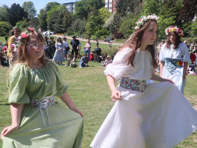 Crowning of the May Queen in Alexandra Park, Hastings, on May 11 2025. Photo by Roberts Photographic.