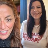 Davina McCall and Lucy on an Instagram live call. Photo: Lucy Havard