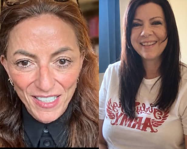 Davina McCall and Lucy on an Instagram live call. Photo: Lucy Havard