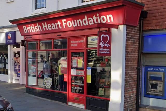 The British Heart Foundation has confirmed that its Uckfield shop is set to close on December 12. Photo: Google Street View