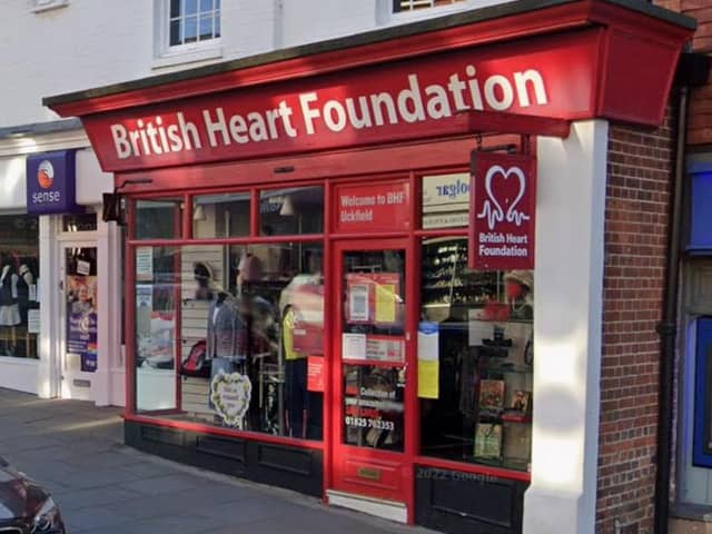 The British Heart Foundation has confirmed that its Uckfield shop is set to close on December 12. Photo: Google Street View