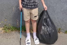 Ethan Wilmot and his mum Sarah are asking Burgess Hill residents to take a few minutes each day to pick up rubbish in their area