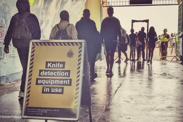 Operation Valley has run for the last three weeks across Sussex as part of a crackdown on knife crime and violence over the summer months. Picture: Sussex Police