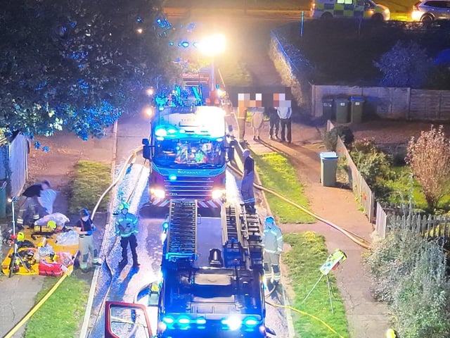 West Sussex Fire and Rescue Service at The Sands in Ashington in the early hours of Wednesday, October 28. Photo by: Eddie Mitchell