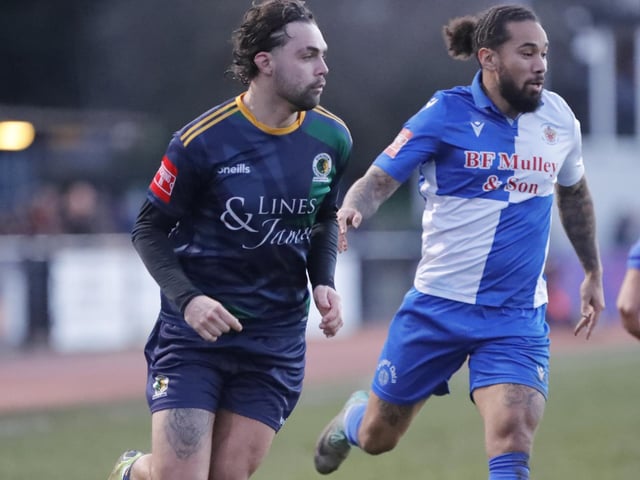 Horsham FC in action at Hornchurch in the Isthmian premier division