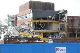 The old Adur Civic Centre being demolished back in 2017
