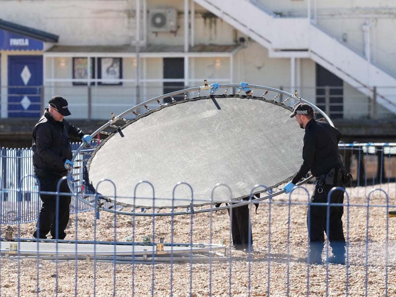 Police at the scene in Bognor Regis. Picture: Sussex News and Pictures