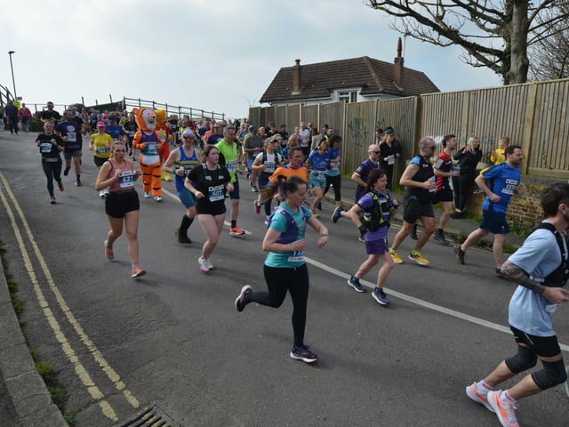 Action in the 2026 Hastings Half Marathon