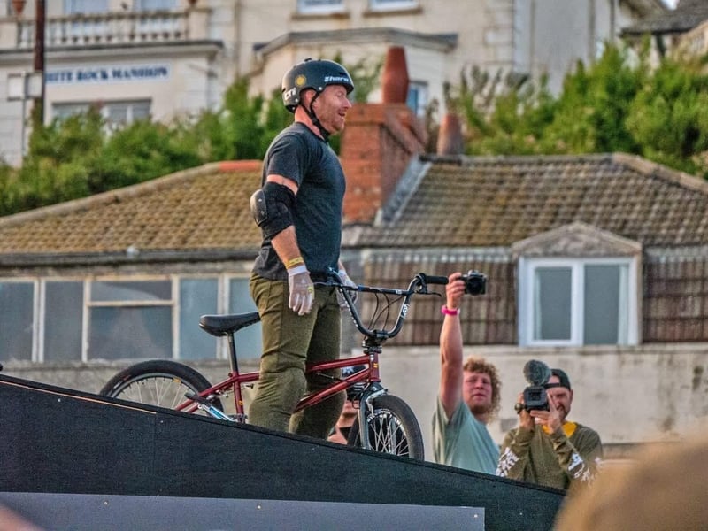 The Swatch Beach Best Trick on Hastings seafront, part of Source Park's BOH on September 5. Photo by Brian Bailey.