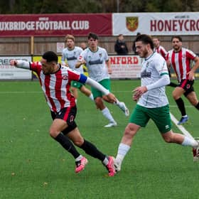 The Rocks and Southall go toe to toe | Picture by Trevor Staff