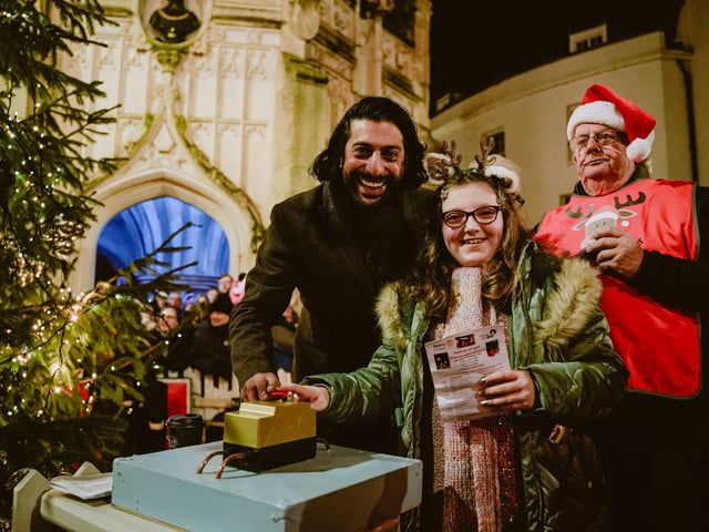 Chichester's Christmas light switch on.