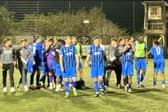 Steyning Town celebrate their win at Peacehaven | Picture via Steyning Town on X