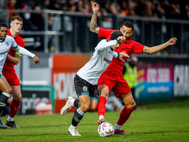 Action from Eastbourne Borough's brilliant 5-2 win away at Dover Athletic in the National League South