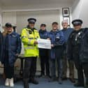 Officers from the Eastbourne Neighbourhood Policing Team presented Eastbourne Street Pastors a cheque this weekend for £5,000 made up of funds from the Police Property Act Fund (PPAF). Picture: Sussex Police