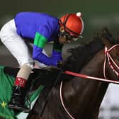 Yutaka Yoshida ridding Panthalassa in the Saudi Cup 2023 - now the horse is lined up for Goodwood's Sussex Stakes (Photo by Francois Nel/Getty Images)