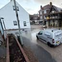 Photos taken around 6am, on Thursday (August 20),.show water covering parts of Rottingdean High Street – with a video appearing to show vehicles travelling through deep surface water. Photo: Eddie Mitchell