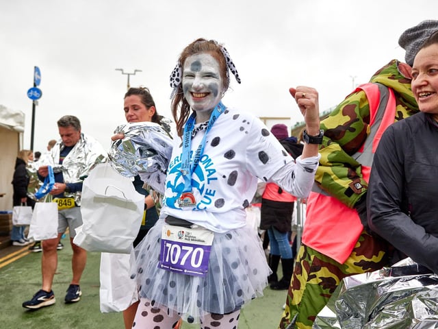 Action at the Brighton Half Marathon
