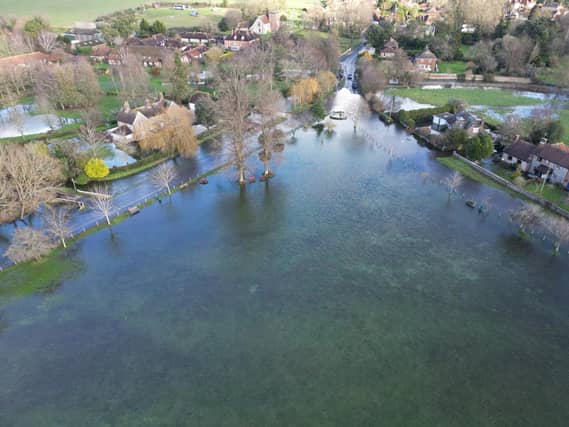 Flooding at Pook Lane and Sheepwash Lane in East Lavant