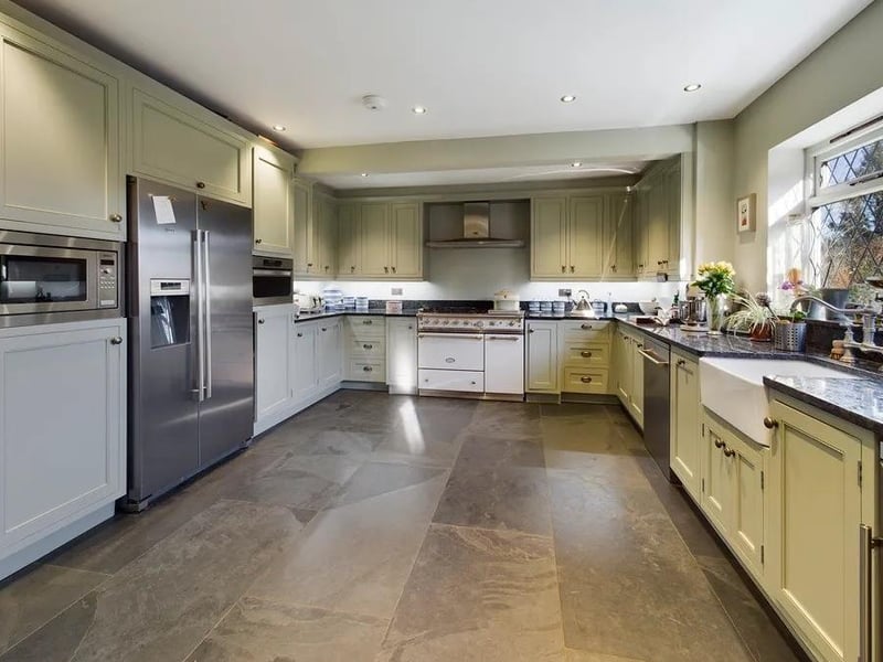 There is a well equipped kitchen/diner with lots of storage space, granite work surfaces and up stands