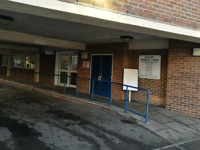 Seaside Medical Centre in Sheen Road, Eastbourne was recorded as having 11,484 patients and the full-time equivalent of 5.2 GPs, meaning it has 2,195 patients per GP.