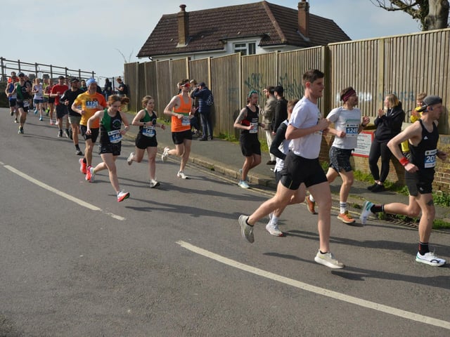 Action in the 2026 Hastings Half Marathon