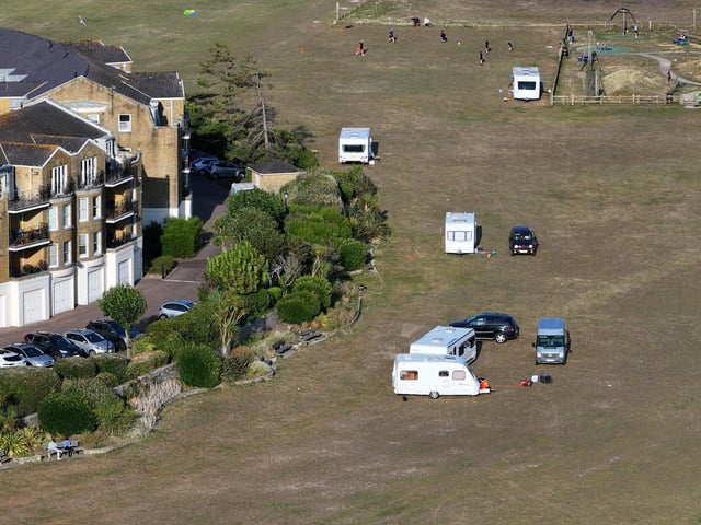 Caravans and motorhomes arrive at park in West Sussex – In Pictures