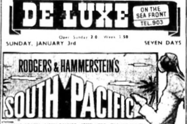 An ad from the days when the De Luxe was a cinema