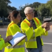 Nusrat Ghani MP with speed watchers in Hellingly