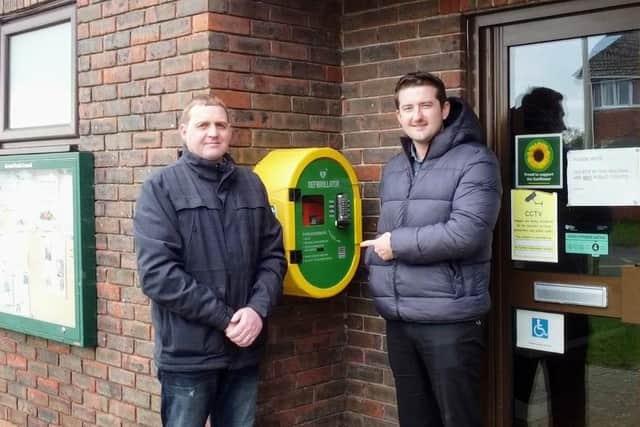 Cllr Keir Greenway with Bersted resident David Page.