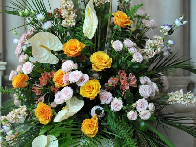 Arundel Cathedral is celebrating the feast of Corpus Christi with the magnificent festival of flowers which started 150 years ago, featuring a world famous Carpet of Flowers in the central aisle of the Cathedral. Pic S Robards SR2306071