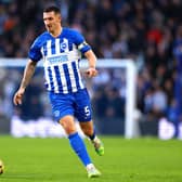 BRIGHTON, ENGLAND - DECEMBER 09: Lewis Dunk of Brighton & Hove Albion in action during the Premier League match between Brighton & Hove Albion and Burnley FC at American Express Community Stadium on December 09, 2023 in Brighton, England. (Photo by Bryn Lennon/Getty Images)